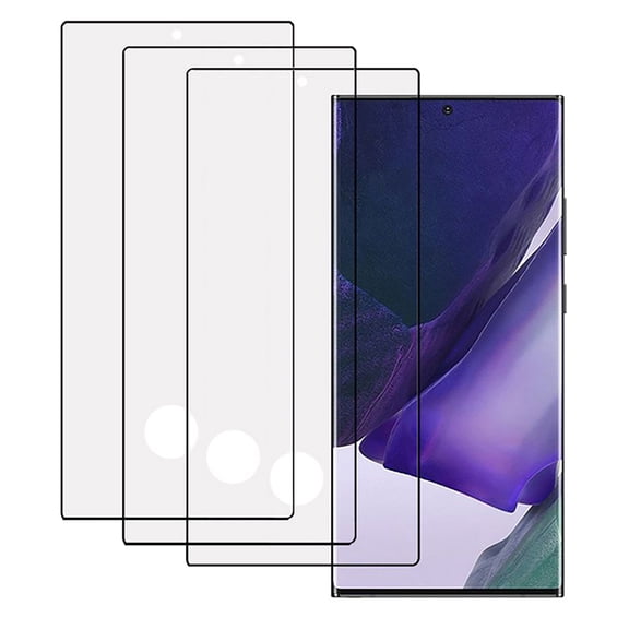 KIQ 3 Pack Full Cover 10D Tempered Glass(With Fingerprint Reader Function) for Samsung Galaxy S22 Ultra 5G