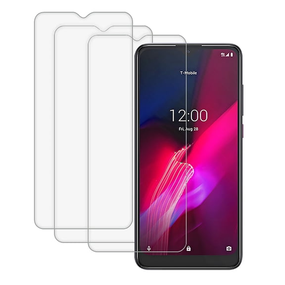 KIQ 3 Pack Regular Tempered Glass for T-mobile Revvl 4