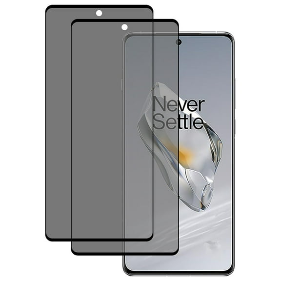 KIQ 2 Pack 3D Privacy Tempered Glass Screen Protector for OnePlus 12