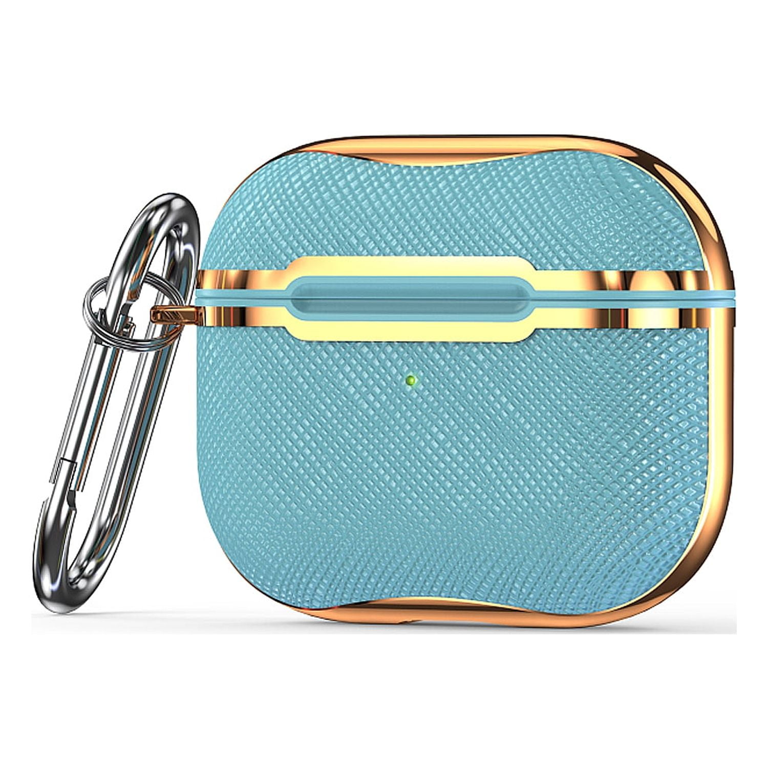 KIQ Airpod 3rd Generation Case, Airpods 3 Charging Case Cover for Apple Air  Pod 3 2021 A2564 A2565 (Canvas Case Light Blue/Gold) 