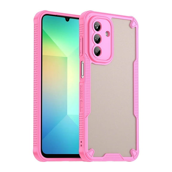 KIQ Armor Series Case For Samsung Galaxy A26 5G/4G-PC+TPU Hybrid,Frosted Semi-Transparent,Anti-Shock Design(Pink)