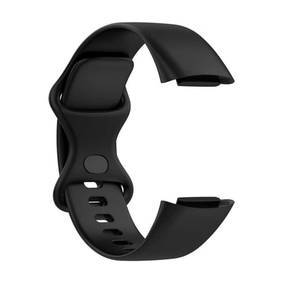 KIQ Durable and Water Resistant Silicone Replacement Watch Strap Band Compatible With Fitbit Charge 5(103 108mm)(Black)