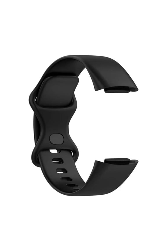 Durable and Water Resistant Silicone Replacement Watch Strap Band Compatible With Fitbit Charge 5(103 108mm)(Black)