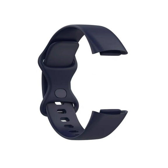 KIQ Durable and Water Resistant Silicone Replacement Watch Strap Band Compatible With Fitbit Charge 5(103 108mm)(Dark Blue)