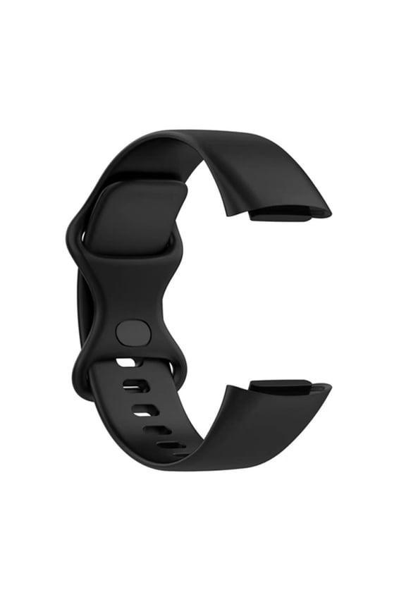 Durable and Water Resistant Silicone Replacement Watch Strap Band Compatible With Fitbit Charge 5(103 145mm )(Black )