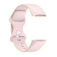 thumbnail image 1 of KIQ Durable and Water Resistant Silicone Replacement Watch Strap Band Compatible With Fitbit Charge 5(103 145mm )(Pink Sand), 1 of 5