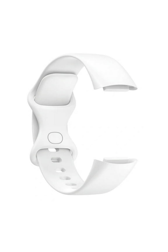 Durable and Water Resistant Silicone Replacement Watch Strap Band Compatible With Fitbit Charge 5(103 145mm)(White )