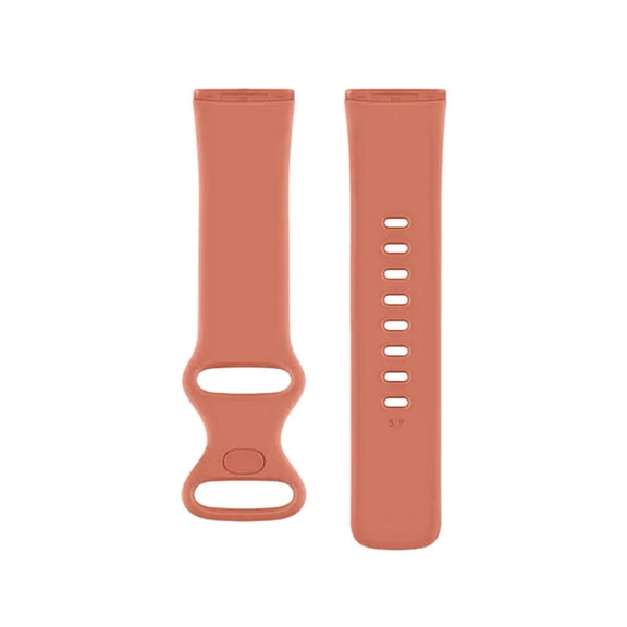 KIQ Durable and Water Resistant Silicone Replacement Watch Strap Band Compatible With Fitbit Versa 3(100 102mm)(Peach Red)