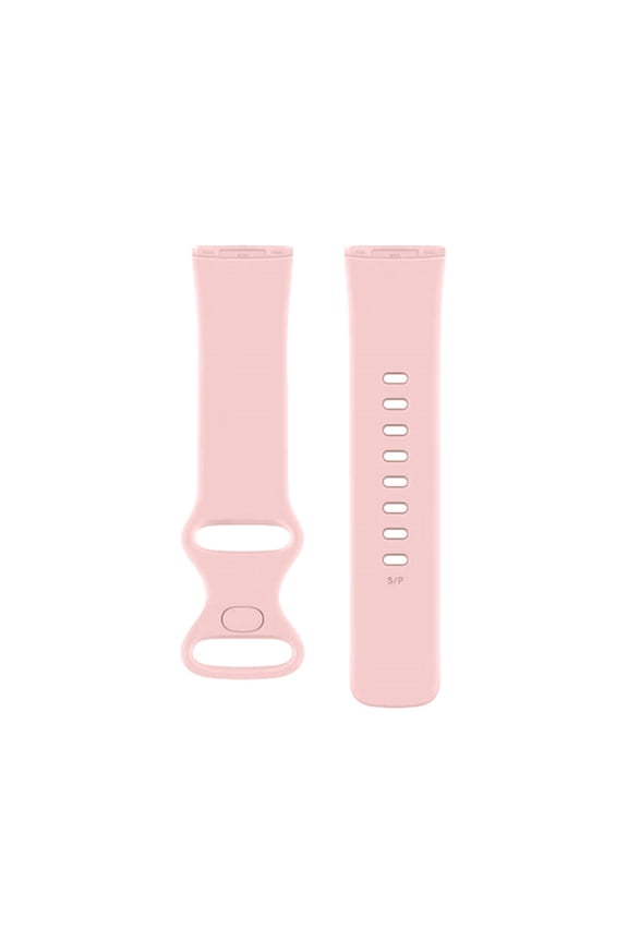 Durable and Water Resistant Silicone Replacement Watch Strap Band Compatible With Fitbit Versa 3(100 102mm)(Pink Sand)