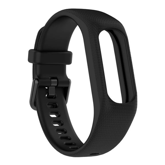 KIQ Durable and Water Resistant Silicone Replacement Watch Strap Band Compatible With Garmin Vivosmart 5(173mm-239mm)(Black)