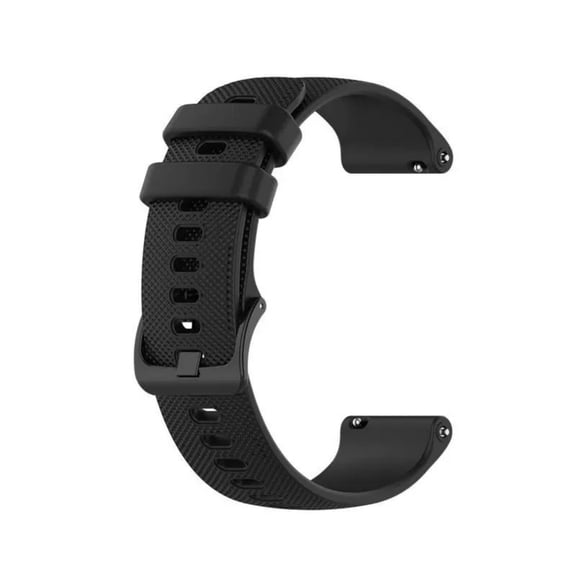 KIQ Durable and Water Resistant Silicone Replacement Watch Strap Band Compatible With Garmin vivoactive 4(22MM)(Black)