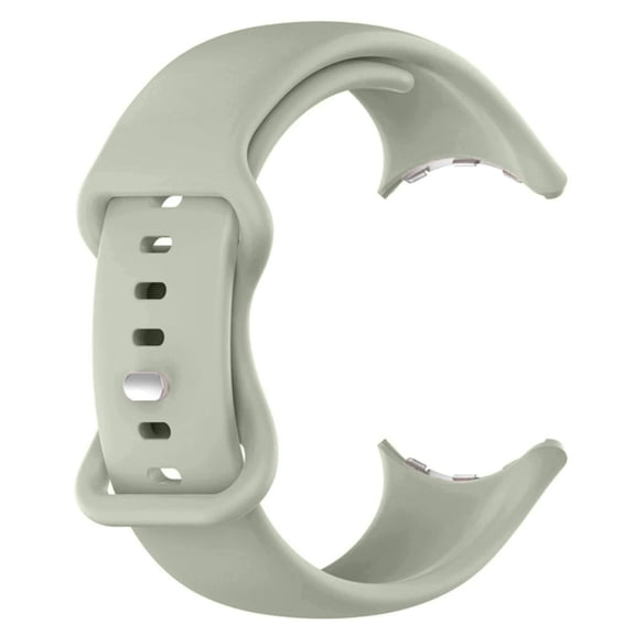 KIQ Durable and Water Resistant Silicone Replacement Watch Strap Band Compatible With Google Pixel Watch/Watch2(Grey Green)