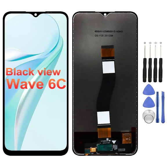 KIQ For Blackview Wave 6C LCD Screen Full Assembly with Digitizer Replacement(Without Frame)(With Repair Tool Set)