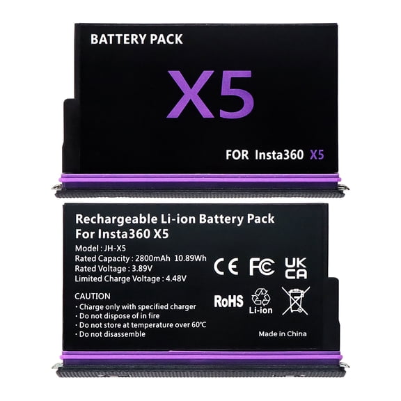 KIQ For Insta360 X5 Li-Ion Replacement Battery 3.89V 2800mAh