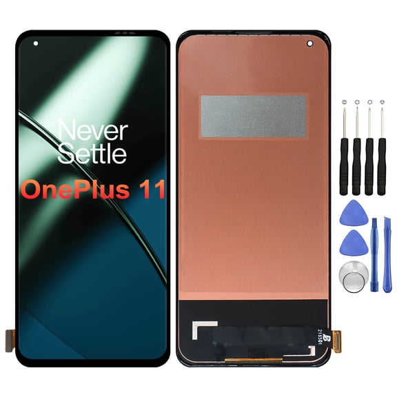 KIQ For OnePlus 11 Replacement LCD Screen Full Assembly with Digitizer (Without Frame) (With Repair Tool Set)