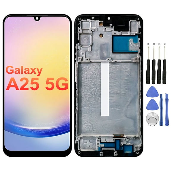 KIQ For Samsung Galaxy A25 5G A256 SM-A256U (With Frame)(Incell) LCD Screen Full Assembly with Digitizer Replacement