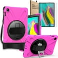 thumbnail image 1 of KIQ Galaxy Tab A 10.1 Case T510/T515 2019, Shockproof Heavy Duty with Tempered Glass Screen Protector for Samsung Galaxy Tab A 10.1-inch SM-T510/SM-T515 [Hot Pink], 1 of 2