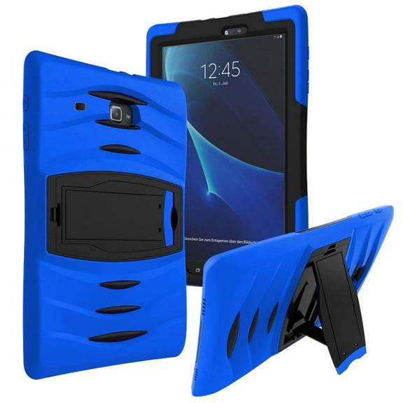KIQ Galaxy Tab A 7.0 T280 Case, Shockproof Rugged Impact Protection Cover Kickstand Screen Protector (Armor Blue)