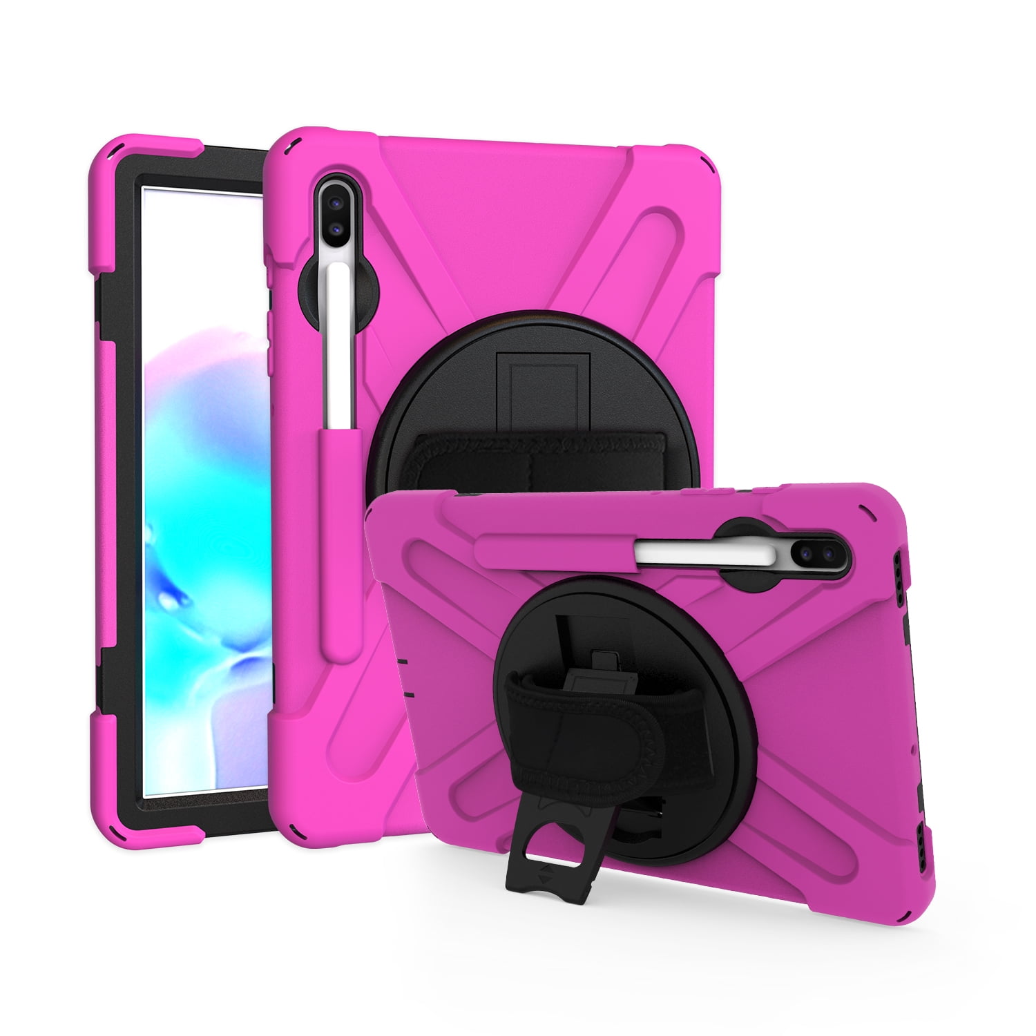KIQ Galaxy Tab S7 Plus 12.4 Case, Heavy Duty Shield Case Shoulder