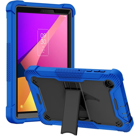 KIQ Guardian Case for TCL Tab 8 LE / TCL Tab 8 Hybrid Shockproof Cover w/ Kickstand / TCL Tab 8 Case - Black / Blue