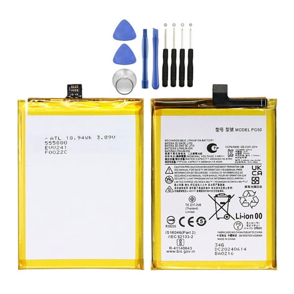 KIQ PG50 Battery Replacement For Motorola Moto G Stylus 5G (2023) XT2315 / Stylus 4G / Stylus (2023) XT2317, 3.89V 4850mAh li-lon
