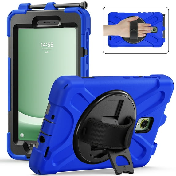 KIQ Premium Portfolio TPU Snap On Case for T-Mobile REVVL Tab 5G Folding Stand Cover - Blue
