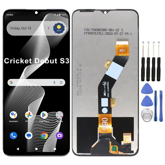 KIQ Replacement LCD Screen Full Assembly with Digitizer Compatible with Cricket Debut S3(Without Frame)