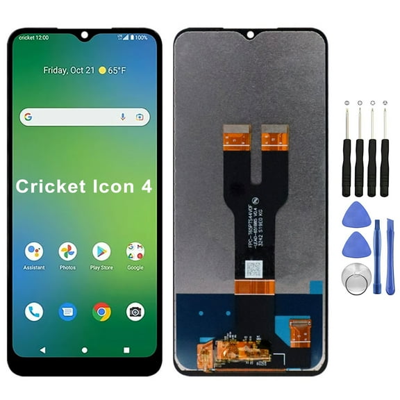 KIQ Replacement LCD Screen Full Assembly with Digitizer Compatible with Cricket Icon 4