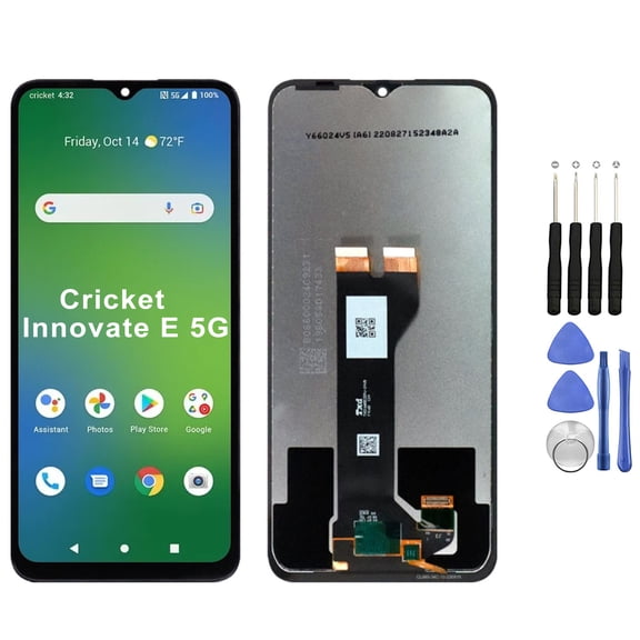 KIQ Replacement LCD Screen Full Assembly with Digitizer Compatible with Cricket Innovate E 5G (Without Frame)