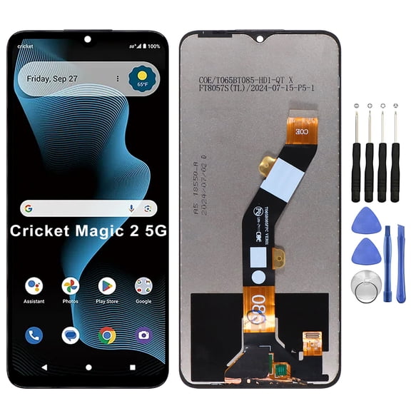 KIQ Replacement LCD Screen Full Assembly with Digitizer Compatible with Cricket Magic 2 5G(Without Frame)