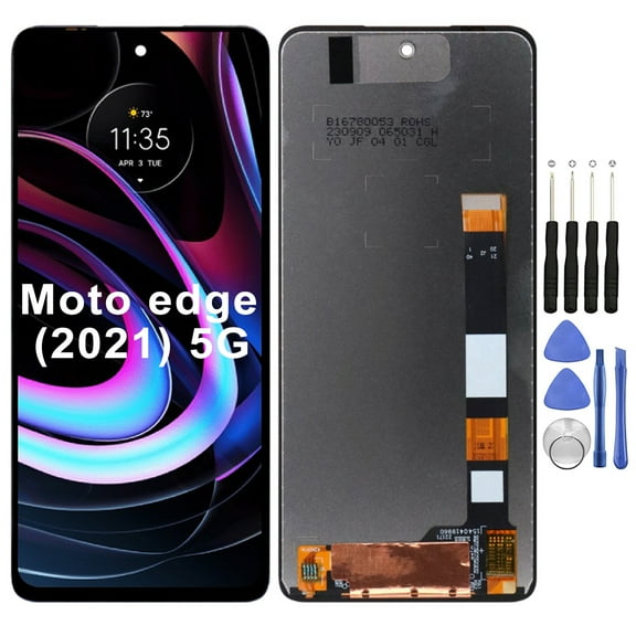 KIQ Replacement LCD Screen Full Assembly with Digitizer Compatible with Motorola Moto Edge(2021) 5G XT2141(Without Frame)