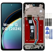 KIQ Replacement LCD Screen Full Assembly with Digitizer Compatible with Motorola Moto G 5G2024With Frame