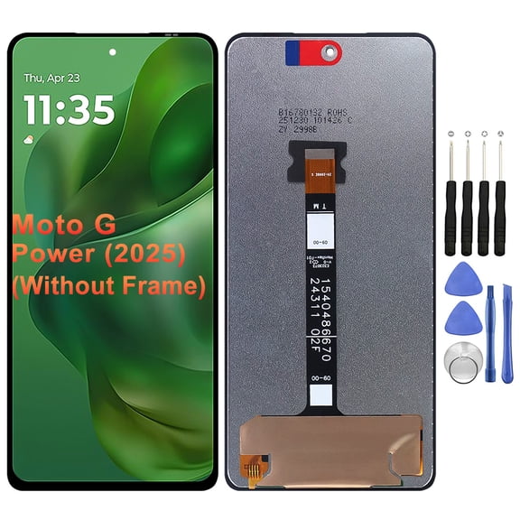 KIQ Replacement LCD Screen Full Assembly with Digitizer Compatible with Motorola Moto G Power (2025) XT2515(Without Frame) (With Repair Tool Set)