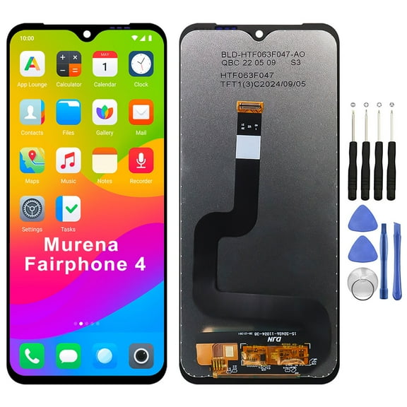 KIQ Replacement LCD Screen Full Assembly with Digitizer Compatible with Murena Fairphone 4(Without Frame)