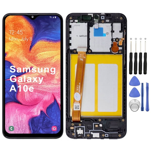 KIQ Replacement LCD Screen Full Assembly with Digitizer Compatible with Samsung Galaxy A10e(A102/2019) With Frame(TFT)(Standard)