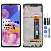 KIQ Replacement LCD Screen Full Assembly with Digitizer Compatible with Samsung Galaxy A23 4GWith Frame