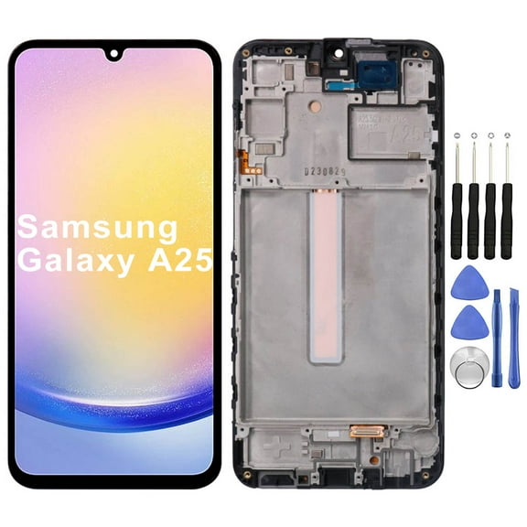 KIQ Replacement LCD Screen Full Assembly with Digitizer Compatible with Samsung Galaxy A25 (With Frame)(OLED)