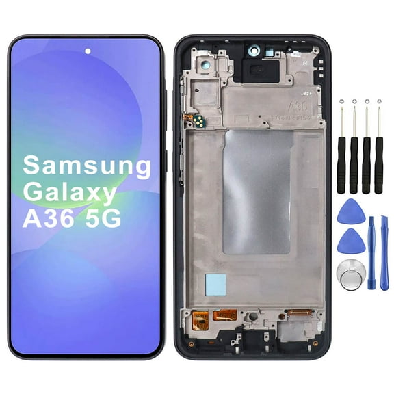 KIQ Replacement LCD Screen Full Assembly with Digitizer Compatible with Samsung Galaxy A36 5G(With Frame)