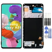 KIQ Replacement LCD Screen Full Assembly with Digitizer Compatible with Samsung Galaxy A51A515/2019With Frame