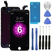 KIQ Replacement LCD Screen Full Assembly with Digitizer Compatible with iPhone 6StandardBlack