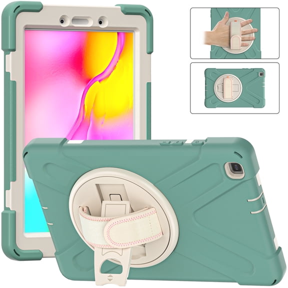 KIQ Samsung Galaxy Tab A 8.0 Case 2019 Model T290/T295, Heavy Duty Military Shockproof Case for Samsung Galaxy Tab A 8.0 SM-T290 SM-T295 SM-T297 - Emerald Green