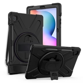 KIQ Shield Series Galaxy S6 Lite Case, Heavy Duty Shockproof Rugged Cover with Stand & Strap, Black