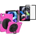 thumbnail image 1 of KIQ Shockproof Heavy Duty Shield Case with Shatter Resistant Ceramic Screen Protector for Apple iPad Air 10.9 4th Gen [Hot Pink], 1 of 4