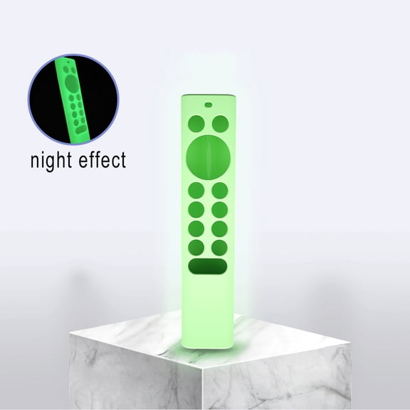KIQ Silicone Protective Cover for NVIDIA Shield TV Pro/4K HDR Remote Controller Series, Anti-Slip Shockproof (Glow Green)