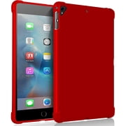 KIQ TPU Slim Case For iPad 6th Generation Case 2018 / iPad 5th Generation Case 2017 / iPad Air 2 / iPad Air 1 (9.7 Inch) Slim Low-Profile Transparent 9.7 iPad Case Cover - Red