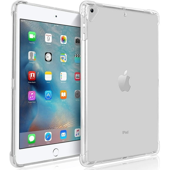 KIQ TPU Slim Case for iPad 6th Generation Case 2018 / iPad 5th Generation Case 2017 / iPad Air 2 / iPad Air 1 (9.7 Inch) Slim Low-Profile Transparent 9.7 iPad Case Cover - Clear