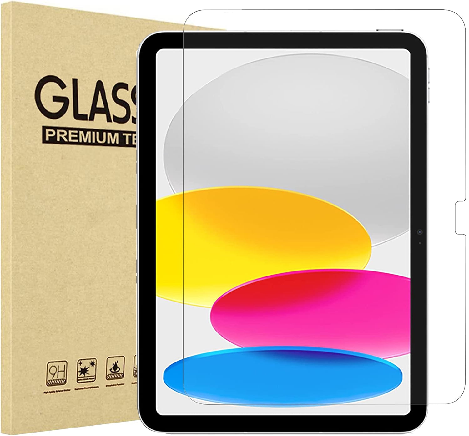 Kiq Tempered Glass for iPad 10th Generation Screen Protector 2022 10.9 inch iPad 10.9 Screen Protector, Clear