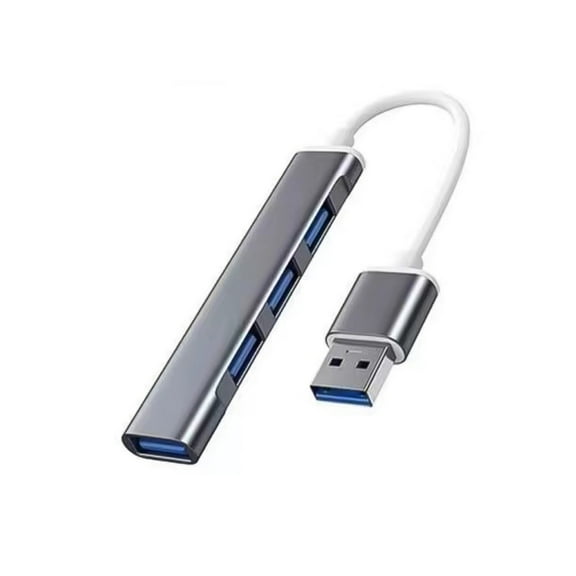 KIQ USB 3.0 Hub Splitter With 4 Port USB 3.0 and 0.65 ft Extended Cable for Laptop and Computer(White)