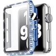 thumbnail image 1 of KIQ Watch Ultra Slim Diamond Case with Screen Protector Compatible for Apple Watch 40 mm Series SE 6 5 4 [Blue], 1 of 1
