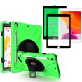 thumbnail image 1 of KIQ iPad 10.2 Case, Heavy Duty Shield Case with Shatter Resistant Ceramic Screen Protector for Apple iPad 10.2 7th 8th Gen [Green], 1 of 11